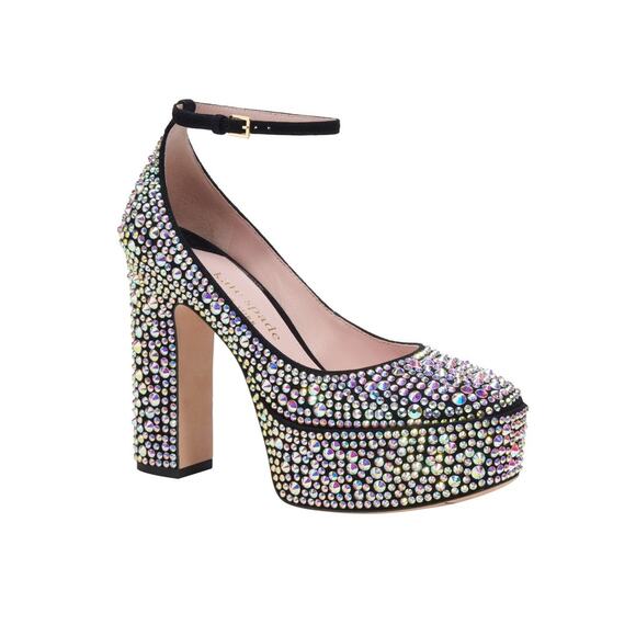 kate spade Shoes - Kate Spade Sparkling Black Gia Pave Platform Pump Size 6.5 B